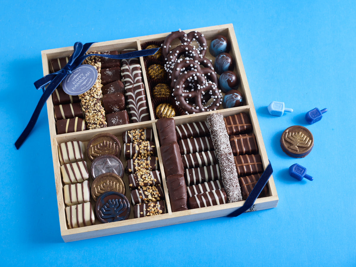 Deluxe Chanukkah Chocolate Platter | GiftKosher.com – Gift Kosher