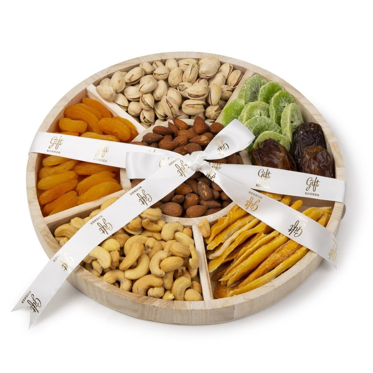 Passover Dried Fruit & Nut Wood Tray Gift