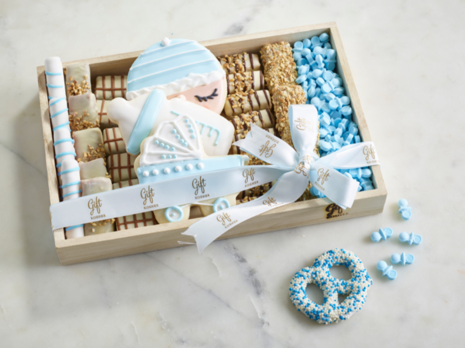 Baby Boy Sweets Gift Tray by Gift Kosher