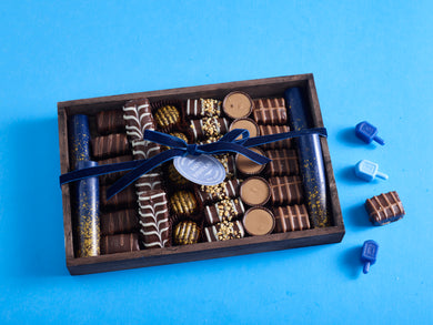 Gourmet Chanukkah Chocolate Tray by Gift Kosher