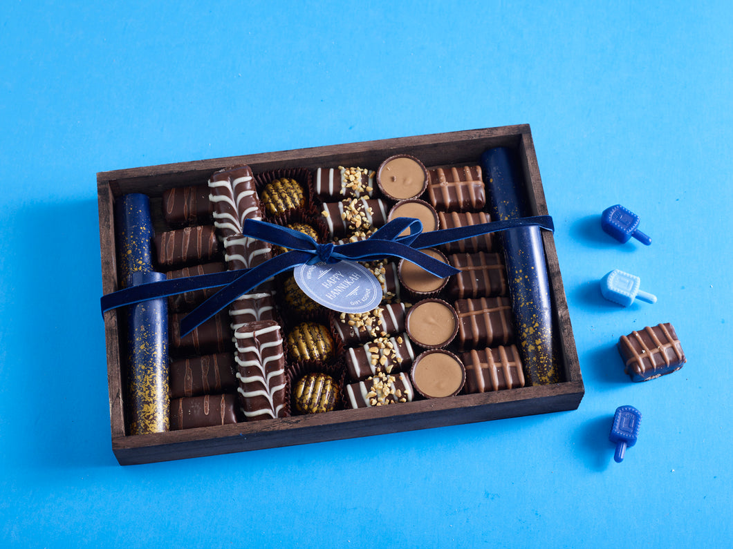 Gourmet Chanukkah Chocolate Tray by Gift Kosher