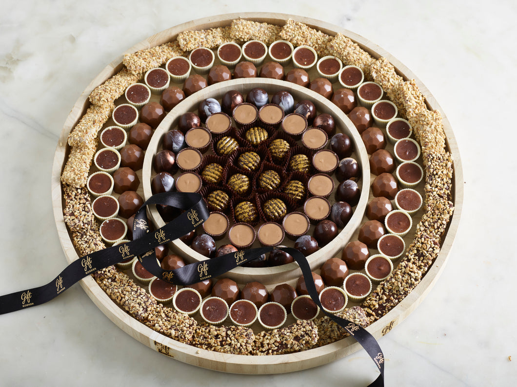 Grand Chocolate Elegance Tray Extra Large by Gift Kosher