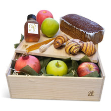 Load image into Gallery viewer, Rosh Hashanah Apple  Honey Wooden Crate