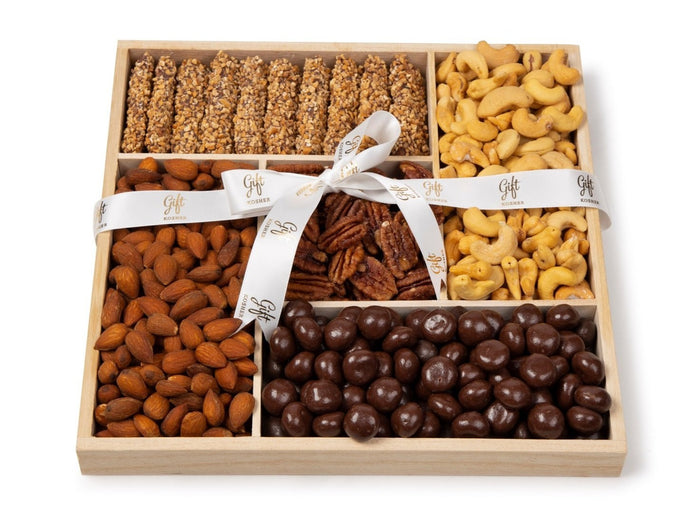 Passover Chocolate & Nuts Wood Tray