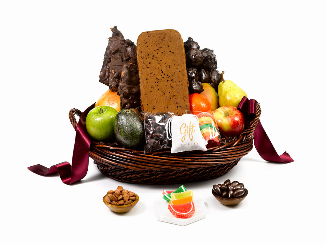 Happy Passover Fruits & treats Gift Basket by Gift Kosher 