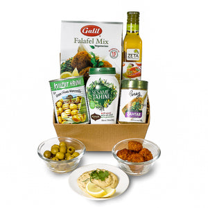 Gift Box with falafel and Israeli foods by Gift Kosher