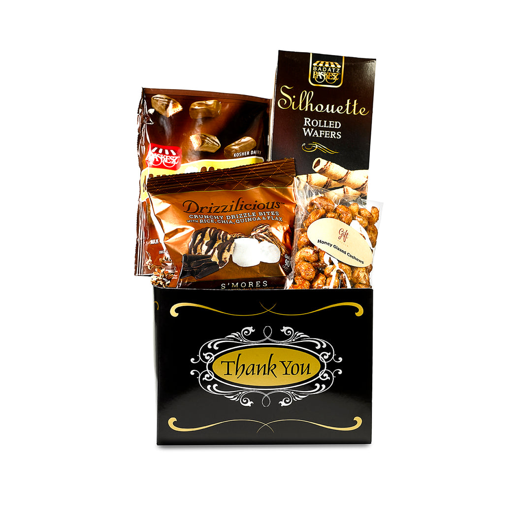 Thank you gift box with nuts, chocolates and sweets by Gift Kosher